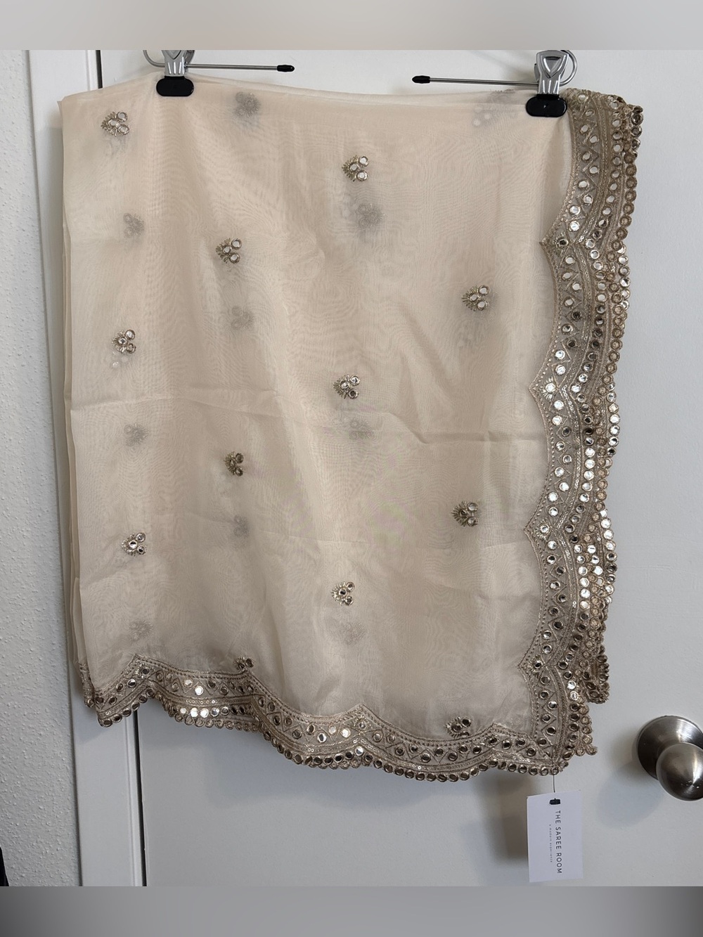 The Saree Room Cream Mirari Dupatta